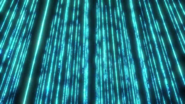 Абстрактный Цифровой Фон Анимированный Синюю Матрицу Код Потоковой Вниз — стоковое видео