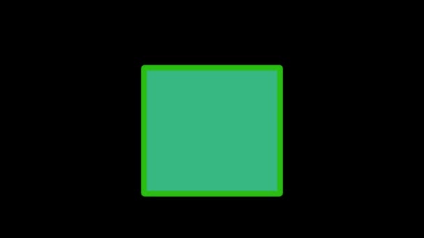 Піктограма Зеленого Плоского Календаря Дизайну Позначкою Чека Анімованою Чорному Тлі — стокове відео