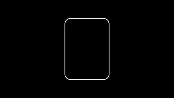 Pill Blister Pack Animated Black Background White Outline — Stock Video