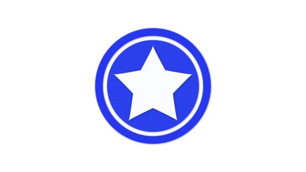 Sternsymbol Animiert Auf Weißem Hintergrund — Stockvideo