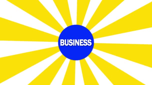 Abstract Business Concept Met Blauwe Cirkel Woord Business Geanimeerd Een — Stockvideo