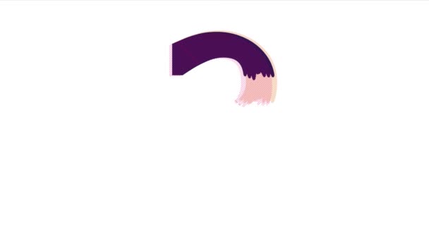 Фіолетовий Колір Значка Питання Анімований Білому Тлі — стокове відео
