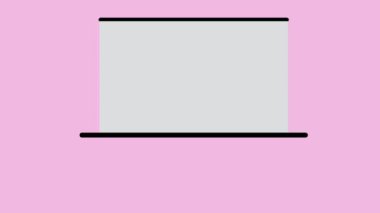 Renkli bir arkaplanda canlandırılmış bir sunum tahtasında azalan bir çubuk grafiğinin canlandırması.