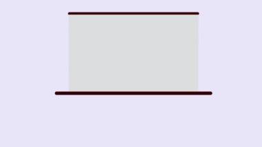 Sunum tahtasında grafik simgesi olan adam canlandırılmış beyaz arkaplan.