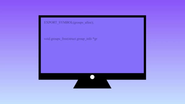Computer Screen Access Denied Animated Colorful Background — Stock Video