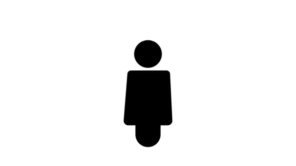 Людина Бульбашкою Мовлення Каже Анімовані Білому Тлі — стокове відео