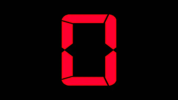 Dijital ışık Modern Dijital Çizgi Sayacı Efektinde On Saniye Geleceğe Sayım Sineği