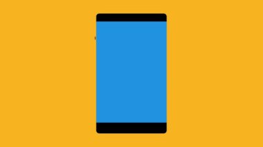 Sarı arkaplanda kilit simgesi olan akıllı telefon.
