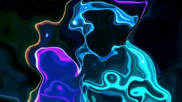 Animated Colorful Liquid Background — Stok video