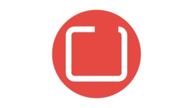 Kırmızı dairesel arkaplanı olan basit bir web tarayıcı simgesi. Tarayıcı penceresi sol üst köşede üç düğme ile gösterilir.