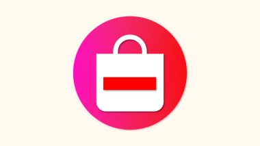 Beyaz arkaplanda torba simgesi.