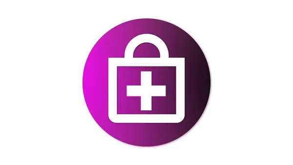 stock image Medical bag icon animated on a white background.