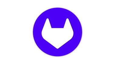 Mor bir çemberin içinde beyaz, stilize bir kedi kafası bulunan minimalist bir logo..