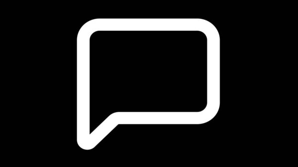 икона массажа белого цвета. Представление текста или общения на черном фоне.