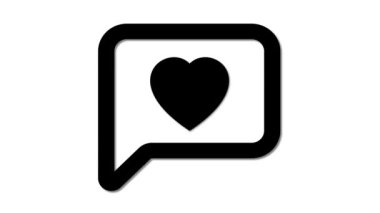 kalp sohbet simgesi, vektör illüstrasyonu