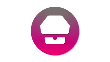 Üst üste dizilmiş iki çekmeceden oluşan minimalist bir simge. Gradyan pembe ve gri dairesel arkaplan..