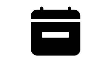 Beyaz arkaplanda minimalist takvim simgesi