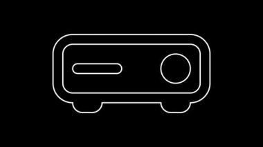 Siyah arkaplanda basit yazıcı simgesi.