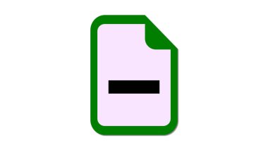 Eksi sembollü biçimlendirilmiş Belge Simgesi.