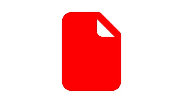 stock image Red color document icon isolate on white background.