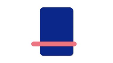 Bej çubuklu minimalist mavi dikdörtgen