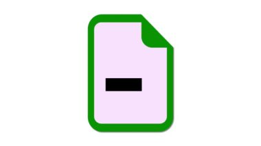 Eksi sembollü biçimlendirilmiş Belge Simgesi.