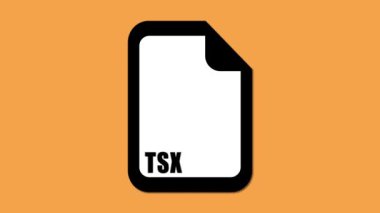 Turuncu arkaplanda TSX dosya biçimi simgesi.