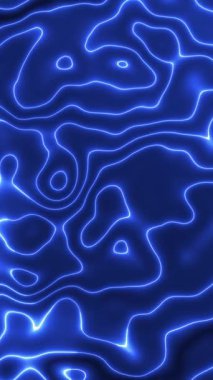 Mavi dinamik sıvı hareket çizgileri. Geleceksel arkaplan döngüsü.