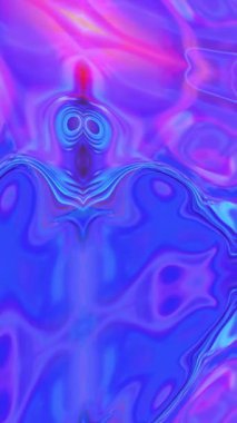 Suluboya sıvı girdap animasyonu. Yumuşak mavi ve pembe renkler.