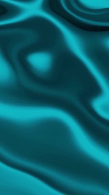 Cyan rengi Bayrak Döngüsü Kapatma Canlandırma Videosu. Sıvı cyan animasyonu.