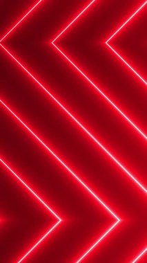 Kırmızı neon parlak çizgiler. Kusursuz teknoloji hareket tasarımı.
