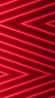 Fütürist kırmızı neon çizgileri. Parlak kusursuz hareket çizgileri.