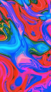 Yumuşak, renkli, dikey dalgalar. Zarif parlayan sıvı etkisi.