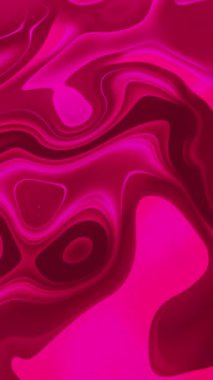 Parlak, pembe, dikey sıvı dalgalar. Soyut dijital arkaplan canlandırması.