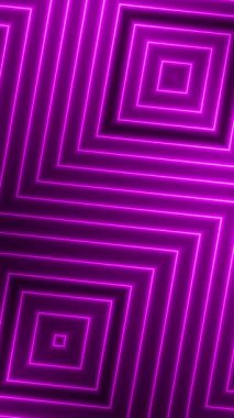 Elektrikli mor neon çizgiler. Geleceğin parlayan animasyonu.