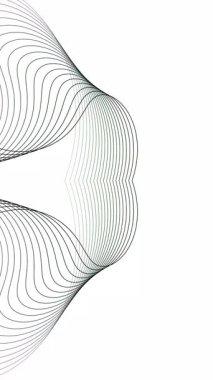 Siyah geometrik çizgi sanatı. Dijital soyut arkaplan canlandırması.