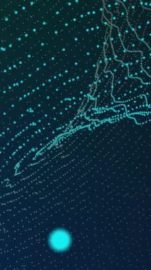 Mobil için dikey fütüristik dalga arkaplan videosu