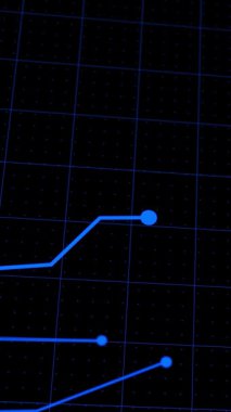 grafik işletmesi büyüme animasyonu cep telefonu için siyah arkaplan