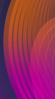 Soyut gradyan arkaplan animasyonu mor yumuşak dalgalarla, turuncu hareketli grafikler çizimi.