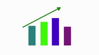 Bir iş grafiği üzerinden yukarı doğru hareket eden bir okun, finansal başarıyı, stratejik planlamayı ve sürdürülebilir büyümeyi temsil eden parlak verileri.