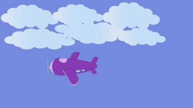 Bulutlarda uçan uçaklar. Yumuşak, dalgalı bulutlarda gezinen bir uçağın büyüleyici görüntüsü.