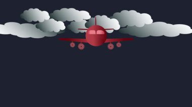 Yumuşak, kabarık bulutların arasından mavi gökyüzünde uçan bir uçağın animasyonu. Açıklanan videolar, eğitim içeriği ve seyahat temalı görseller için mükemmel.