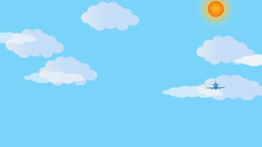 Uçak gökyüzüne doğru cesurca uçar, ön görüntüsü ve dönen pervanesi bir güç ve hareket hissi yaratır..