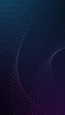 Mobil video için neon parlayan sıvı çizgiler canlandırıldı