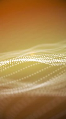 Akan parlak noktalar dalgaları dijital alanda titreşimler ve dalgalanmalar ileri teknoloji ve veri akışını çağrıştıran büyüleyici bir şablon oluşturur..