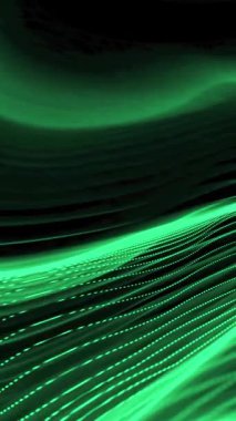 Ekranda pırıl pırıl parlayan noktaların kusursuz dalgası akarak canlı bir veri alanı gibi tepki veren dijital bir alan oluşturur. Temiz, modern ve sürükleyici..