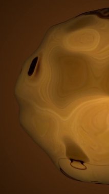 Kahverengi arka planda soyut dünyayı döndürmek. Fütürist görseller ve dijital tasarım projeleri için dinamik 3D animasyon.