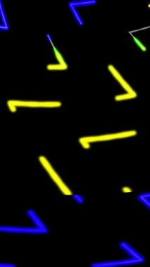 Pürüzsüz, parlak ışıklar, renkli animasyonlar. Yaratıcı projeler, görsel efektler ve LED görüntüler için enerji döngüsü arka planı.