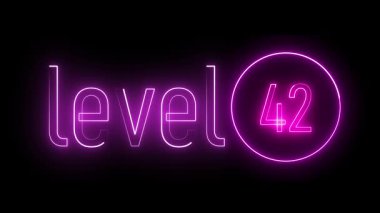 Çağdaş estetik ve görsel hikaye anlatımı için 42 metin kalınlığında dairesel neon ışığı.