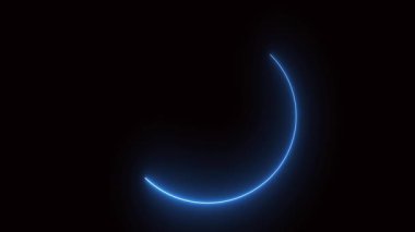 Siyah bir arkaplanda daire şeklinde canlandırılmış mavi neon ışıklı işaret simgesi. Başarı listesindeki simge simgesi görüntüsü canlandırılmış video.